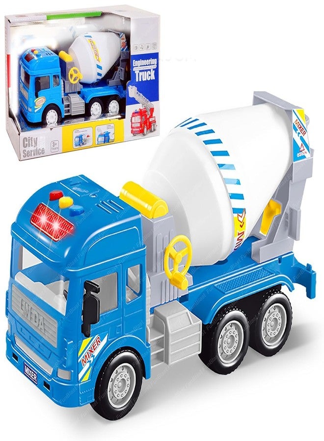 BYTEFUN Truck Toy, Pull Back Vehicles Cement Mixer Truck for Kids, Friction Power Trucks for 3+ Years Old Boys and Girls, Light and Sound Vehicles for Kids - Image 3